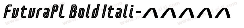 FuturaPL Bold Itali字体转换